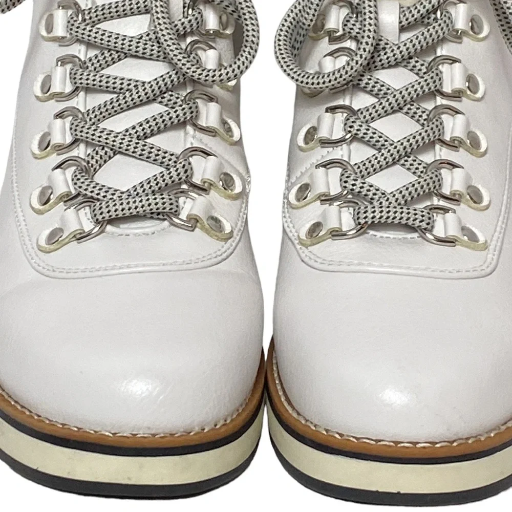 White Mountain Leather Textile Lace-Up Outdoor Active Boots 8